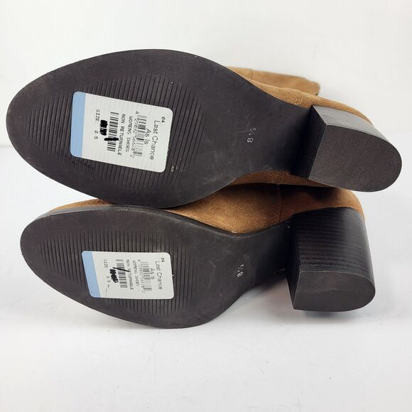 Crevo Women's Boots Size 8.5 Atty Suede Chestnut Leather Suede Shoes Riding - Picture 16 of 16